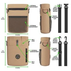 Mia's Pet Supply Tactical Dog Harness Bundle - No Pull Front Clip, MOLLE Vest, Leash & Bag - Peanut Brown (M) 27 Mia's Pet Supply Tactical Dog Harness Bundle Includes Tactical Leash & Tactical Bag. Working Dog MOLLE Vest With Handle, No Pulling Front Leash Clip, Hook & Dog Patch. (M (Neck:16