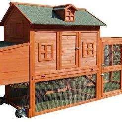 Mia's Pet Supply Chicken Coop Cages Fiveberry Magbean Solid Wood Chicken Coop, Hen House