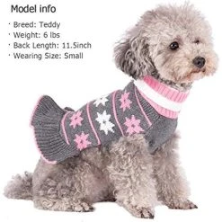 Mia's Pet Supply Turtleneck Dog Sweater Dress Knit Pullover Warm Cat Sweater
