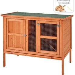 Mia's Pet Supply Rabbit Hutch 2-Tier 40" Rabbit Cage Outdoor Large Wooden Bunny House