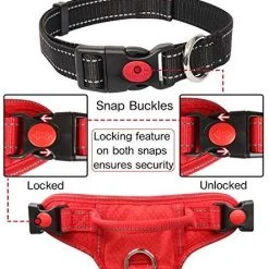 Mia's Pet Supply TIANYAO Large Red Dog Harness No Pull Reflective Oxford Material Soft Pet Vest Adjustable