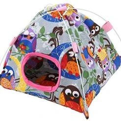 Mia's Pet Supply Aviary & Perches HEEPDD Bird Hammock, Cartoon Parrot Hanging Tent With Coral Mat Cage Decor For Pet