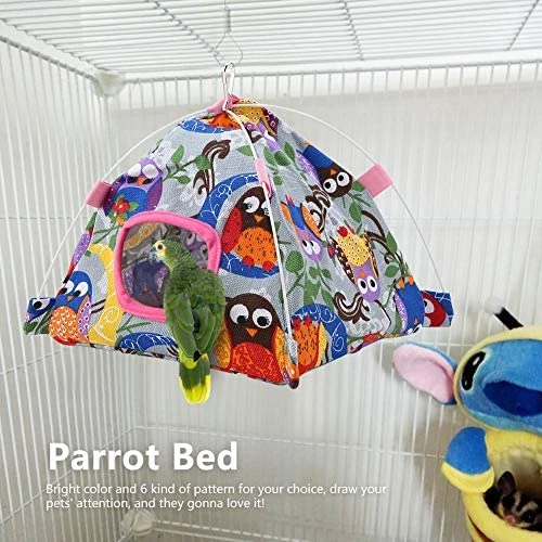 Mia's Pet Supply Aviary & Perches HEEPDD Bird Hammock - Cartoon Parrot Hanging Tent with Coral Mat Cage Decor 4 Mia's Pet Supply Aviary & Perches HEEPDD Bird Hammock, Cartoon Parrot Hanging Tent With Coral Mat Cage Decor For Pet