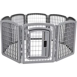Mia's Pet Supply Plastic Pet Pen Fence Enclosure With Gate - Houses, Pens & Crates