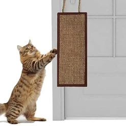 Mia's Pet Supply Cat Toys Natural Sisal Rope Covered Door Cat Scratching Mat
