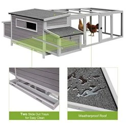 Mia's Pet Supply 103in Large Chicken Coop Outdoor Wooden Chicken House