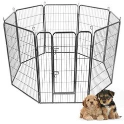 Brand New Mia's Pet Supply Giantex 24/32/40/48 Inch Dog Playpen with Door - 16/8 Panel Pet Playpen for Dogs 20 Mia's Pet Supply Giantex 24/32/40/48 Inch Dog Playpen With Door, 16/8 Panel Pet Playpen