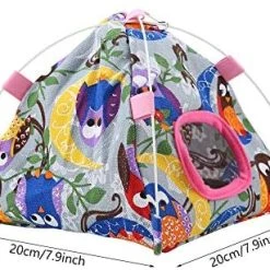 Mia's Pet Supply Aviary & Perches HEEPDD Bird Hammock, Cartoon Parrot Hanging Tent With Coral Mat Cage Decor For Pet