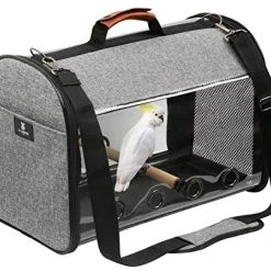 Mia's Pet Supply X-ZONE Portable Pet Bird Parrot Carrier Transparent Breathable Travel Cage