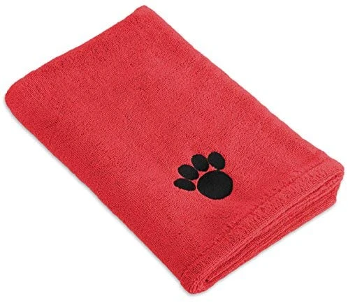 Mia's Pet Supply DII Bone Dry Microfiber Dog Bath Towel with Embroidered Paw Print - Quick Dry & Absorbent 16 Mia's Pet Supply DII Bone Dry Microfiber Dog Bath Towel With Embroidered Paw Print Hygiene