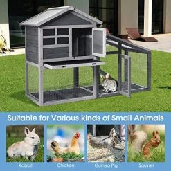 Mia's Pet Supply Tangkula Large Chicken Coop With Ventilation Door, Removable Tray, Ramp