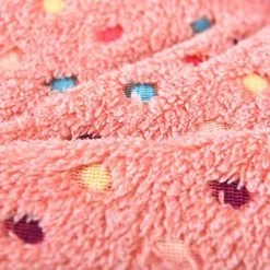 Mia's Pet Supply Cuddler Pet Bed, Pink Polka Dots Bedding