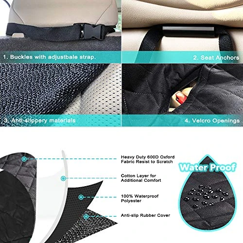 Mia's Pet Supply Premium Dog Hammock for Car Back Seat - Durable & Comfortable Travel Accessory for Dogs 2 Mia's Pet Supply Travel : Premium Dog Hammock For Car Back Seat,