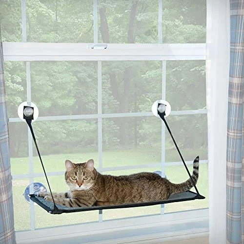 K&H Pet Products EZ Mount Window Kitty Sill - Gray Cat Bed for Indoor Cats | Promo Mia's Pet Supply 1 Mia's Pet Supply K&H Pet Products EZ Mount Window Kitty Sill Gray Bedding