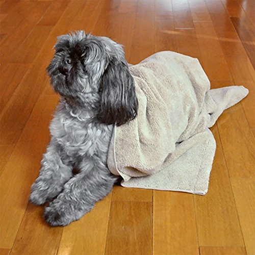 Mia's Pet Supply DII Bone Dry Microfiber Dog Bath Towel with Embroidered Paw Print - Quick Dry & Absorbent 4 Mia's Pet Supply DII Bone Dry Microfiber Dog Bath Towel With Embroidered Paw Print Hygiene