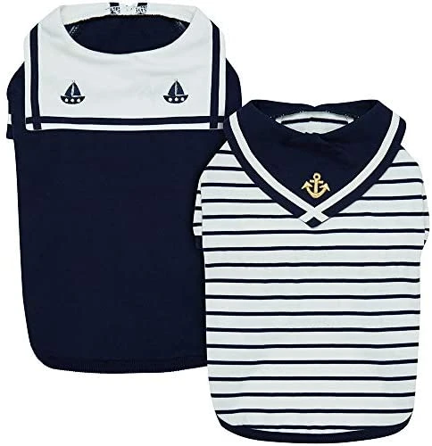 Mia's Pet Supply Patriotic Blueberry Pet Apparel - Pack of 2 Soft & Comfy USA Flag Cat & Dog Outfits 12 Mia's Pet Supply Blueberry Pet Pack Of 2 Soft & Comfy Patriotic Spirit USA Stars Stripes American Flag Apparel