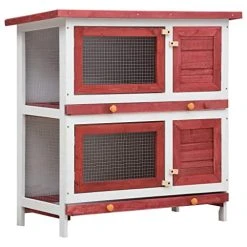 VidaXL Outdoor Rabbit Hutch with 4 Doors - Weather-Resistant Rabbit House & Accessories by Mia's Pet Supply 21 Mia's Pet Supply VidaXL Outdoor Rabbit Hutch 4 Doors Weather Resistant Rabbit Houses & Accessories