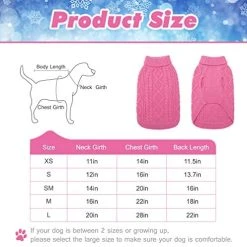Mia's Pet Supply Turtleneck Knitted Dog Sweater Apparel