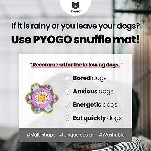 PYOGO Multi-Shape Snuffle Mat for Dogs - Interactive Dog Toy for Mental Stimulation & Fun 3 Mia's Pet Supply PYOGO Multi Shape Snuffle Mat For Dog Dog Toys