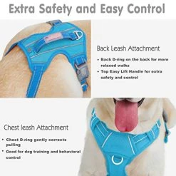 Mia's Pet Supply BARKBAY No Pull Dog Harness Large Step In Reflective Dog Harness Leashes And Harness