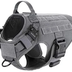Mia's Pet Supply ICEFANG Tactical Dog Harness With 2X Metal Buckle, Leashes And Harness
