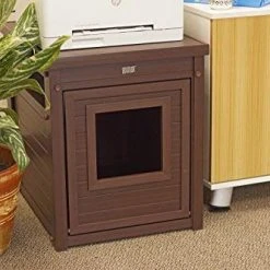 Mia's Pet Supply EcoFlex Litter Box Cover/End Table, Russet, Standard