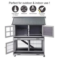 Mia's Pet Supply Aivituvin Rabbit Hutch Outdoor Indoor With Run