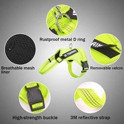 Mia's Pet Supply Leashes And Harness NOYAL In Training Dog Harness, Soft Breathable Mesh Dog Vest Harness