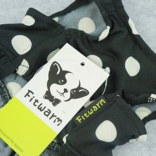 Fitwarm Cute Polka Dot Ribbon Dog Dress - Cozy Dog Shirt & Pet Apparel, Small Size 8 Mia's Pet Supply Fitwarm Cute Polka Dot Ribbon Dog Dress Dog Clothes Cozy Dog Shirt Pet Dress, Small Apparel