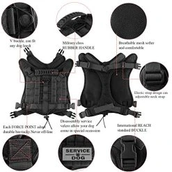 Mia's Pet Supply Tactical Dog Vest Harness & Leash Set - Durable, Adjustable, Reflective for Safety 20 Mia's Pet Supply Leashes And Harness Tactical Service Dog Vest Harness