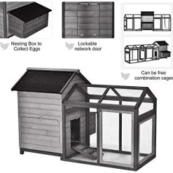Mia's Pet Supply PawHut Large 100" Solid Wood Deluxe Outdoor Chicken Coop - Durable & Spacious Chicken Cage 12 Mia's Pet Supply PawHut Large 100