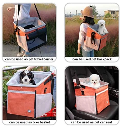 Mia's Pet Supply RAYMACE Pet Bicycle Booster Carrier for Puppy & Small Breeds - Safe & Durable Travel Solution 2 Mia's Pet Supply RAYMACE Pet Bicycle Booster Carrier For Puppy Or Small Breeds