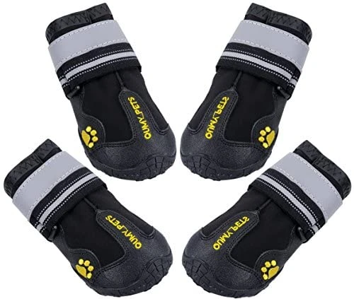 QUMY Waterproof Dog Boots - Reflective, Anti-Slip, Rugged Pet Shoes for All Weather | Mia's Pet Supply 9 Mia's Pet Supply QUMY Dog Boots Waterproof Shoes With Reflective Velcro Rugged Anti-Slip Apparel