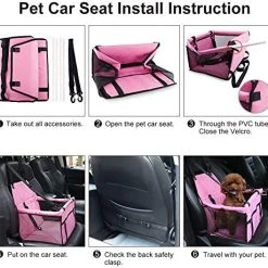 Mia's Pet Supply Travel Pet Reinforce Car Booster Seat For Dog Cat Portable
