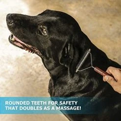 Mia's Pet Supply PawsPamper Extra Wide Undercoat Rake For Medium To Large Dogs, Cats - 20 Blade Hygiene