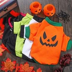 Mia's Pet Supply Apparel 5 Pcs Fall Halloween Dog Shirt Halloween