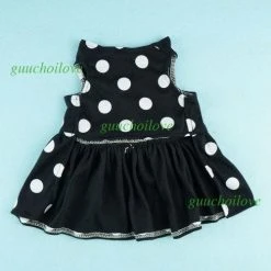 Fitwarm Cute Polka Dot Ribbon Dog Dress - Cozy Dog Shirt & Pet Apparel, Small Size 12 Mia's Pet Supply Fitwarm Cute Polka Dot Ribbon Dog Dress Dog Clothes Cozy Dog Shirt Pet Dress, Small Apparel