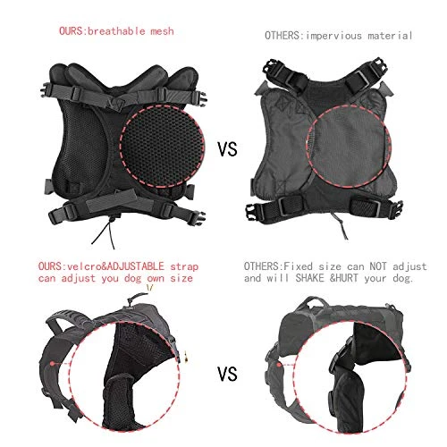 Mia's Pet Supply Tactical Dog Vest Harness & Leash Set - Durable, Adjustable, Reflective for Safety 5 Mia's Pet Supply Leashes And Harness Tactical Service Dog Vest Harness