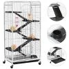 Mia's Pet Supply Rabbit Houses & Accessories Topeakmart 6 Level 52’’ Large Ferret Cage Chinchilla Squirrels Rabbit Small Animal Hutch
