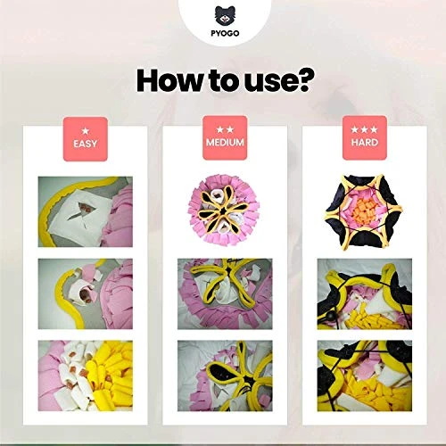 PYOGO Multi-Shape Snuffle Mat for Dogs - Interactive Dog Toy for Mental Stimulation & Fun 5 Mia's Pet Supply PYOGO Multi Shape Snuffle Mat For Dog Dog Toys
