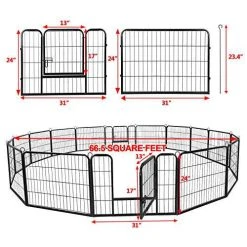 Mia's Pet Supply ZENY Fold Able Metal Pet Exercise Pen