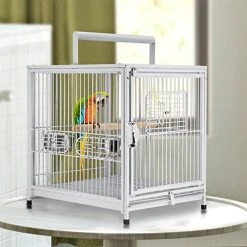 Mia's Pet Supply Aviary & Perches Heavy Duty Wrought Iron Travel Bird Cage Carrier
