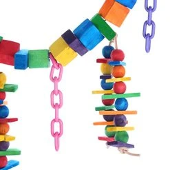 Mia's Pet Supply : Pure Natural Colorful Wood Parrot Toys,