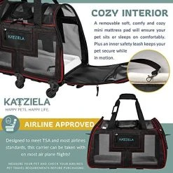 Mia's Pet Supply Travel Katziela Airline Approved Pet Carrier