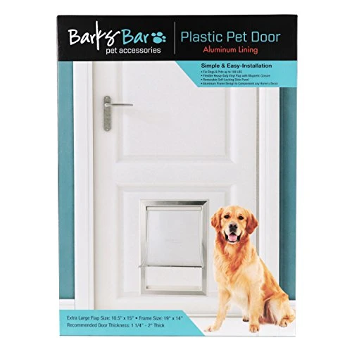 BarksBar Large Plastic Dog Door with Aluminum Lining - Durable Pet Door for Houses, Pens & Crates 5 Mia's Pet Supply : BarksBar Large Plastic Dog Door With Aluminum Lining Houses, Pens & Crates