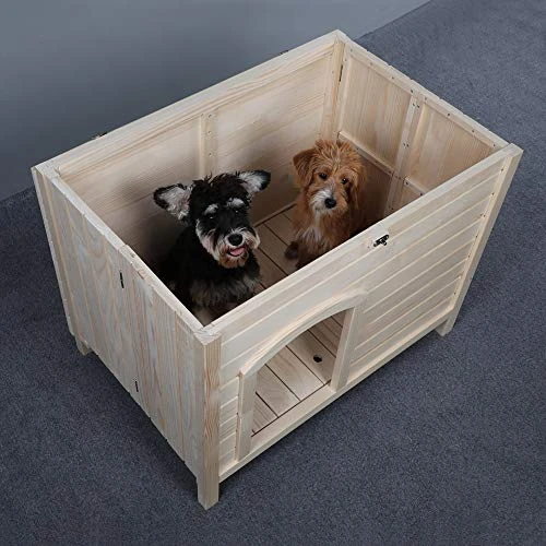 Promo Mia's Pet Supply Petsfit Portable Wooden Dog House - Durable & Stylish Pet Shelter 3 Mia's Pet Supply Petsfit Portable Wooden Dog House Houses, Pens & Crates