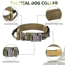 Mia's Pet Supply Tactical Dog Collar And Bungee Leash