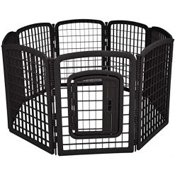 Mia's Pet Supply Plastic Pet Pen Fence Enclosure With Gate - Houses, Pens & Crates