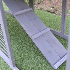 Mia's Pet Supply PawHut Large Outdoor Raised Painted Deluxe Wood Rabbit Hutch