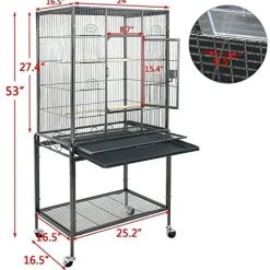 Mia's Pet Supply Aviary & Perches Nova Microdermabrasion 53 Inches Large Bird Cage
